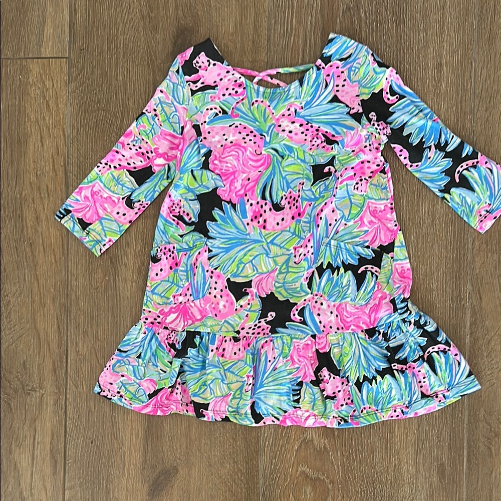 Lilly Pulitzer girls Floral Long Sleeve Dress. Size M.